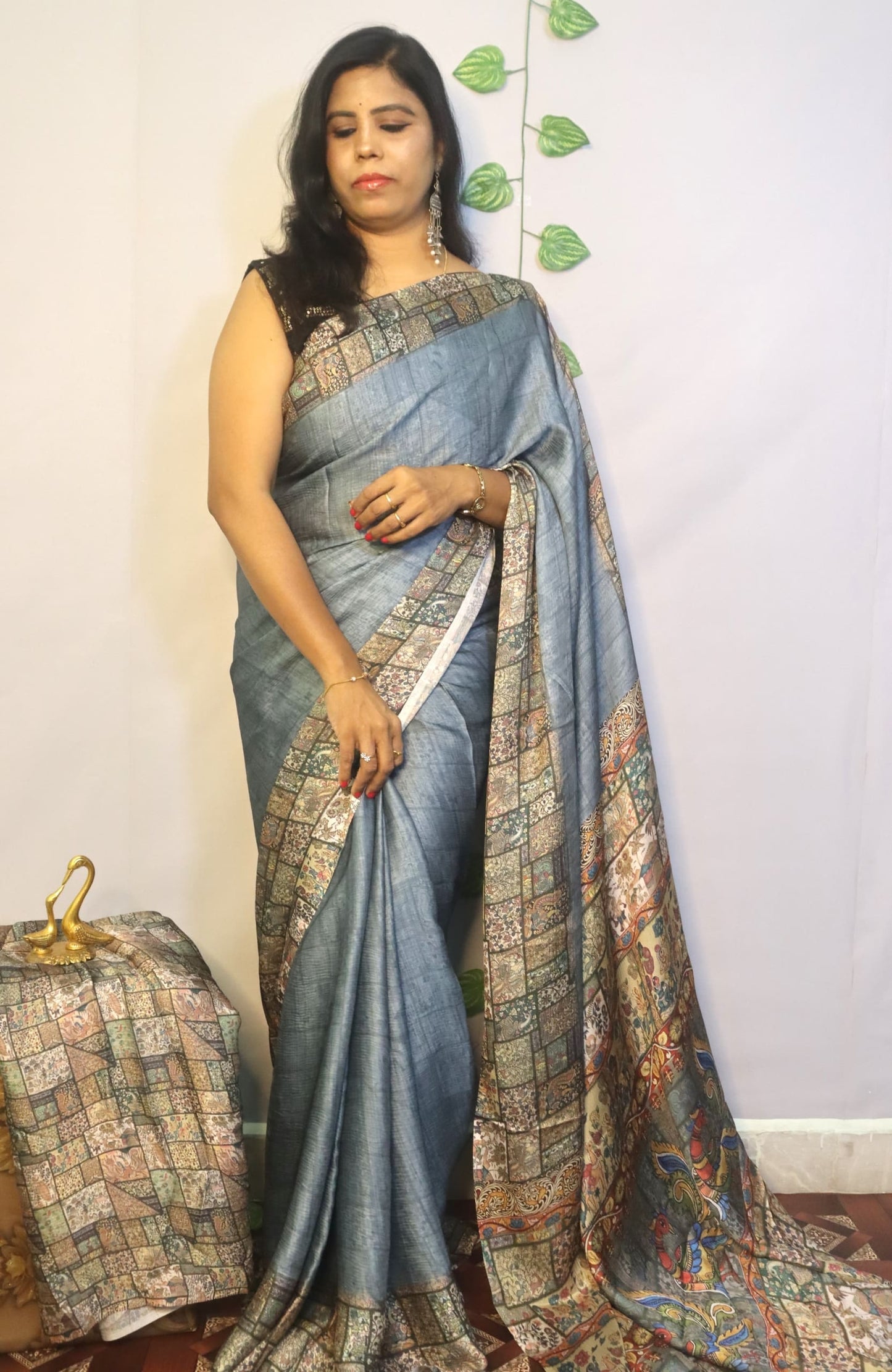 Beautiful cursh kalamkari sarees