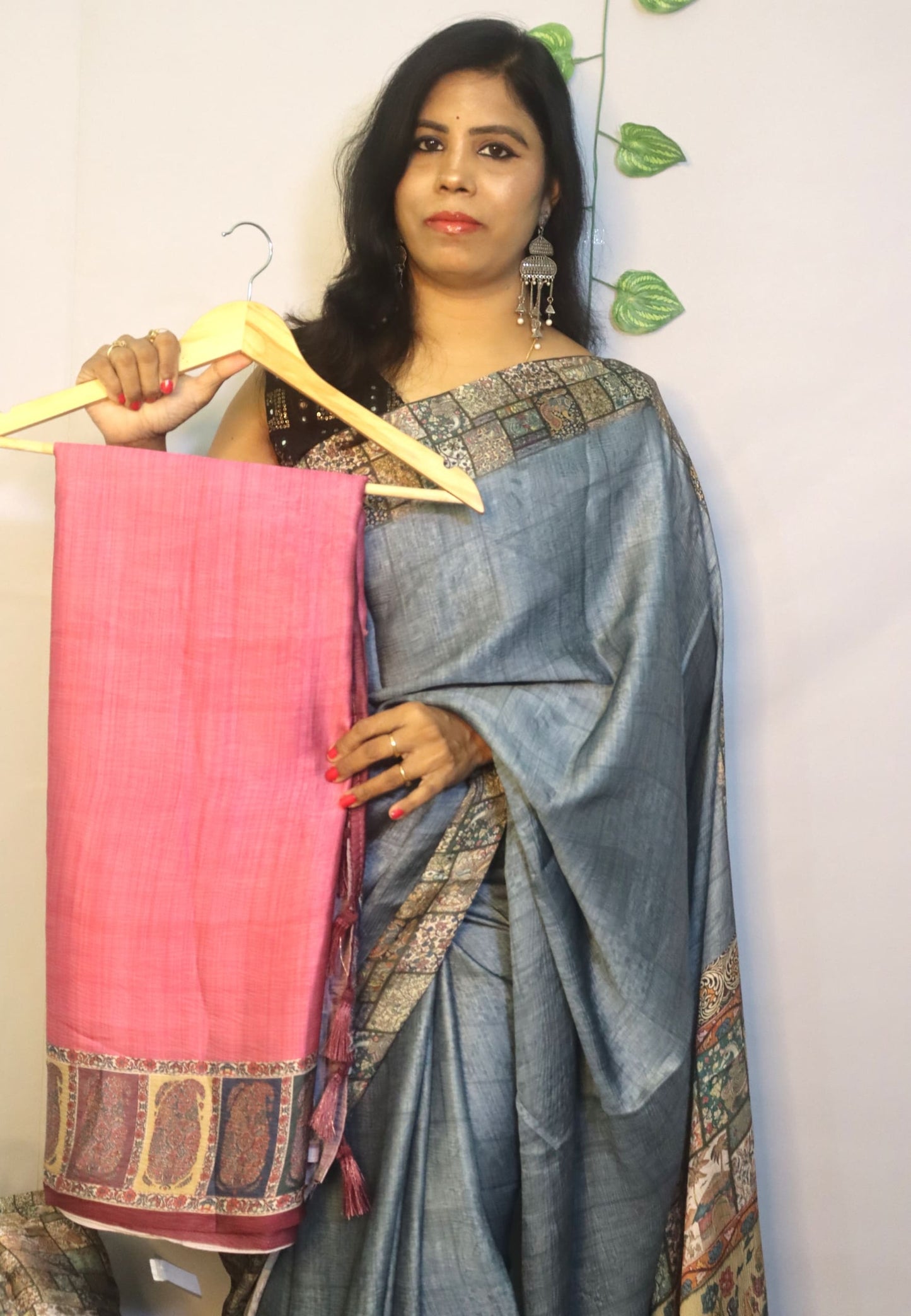 Beautiful cursh kalamkari sarees