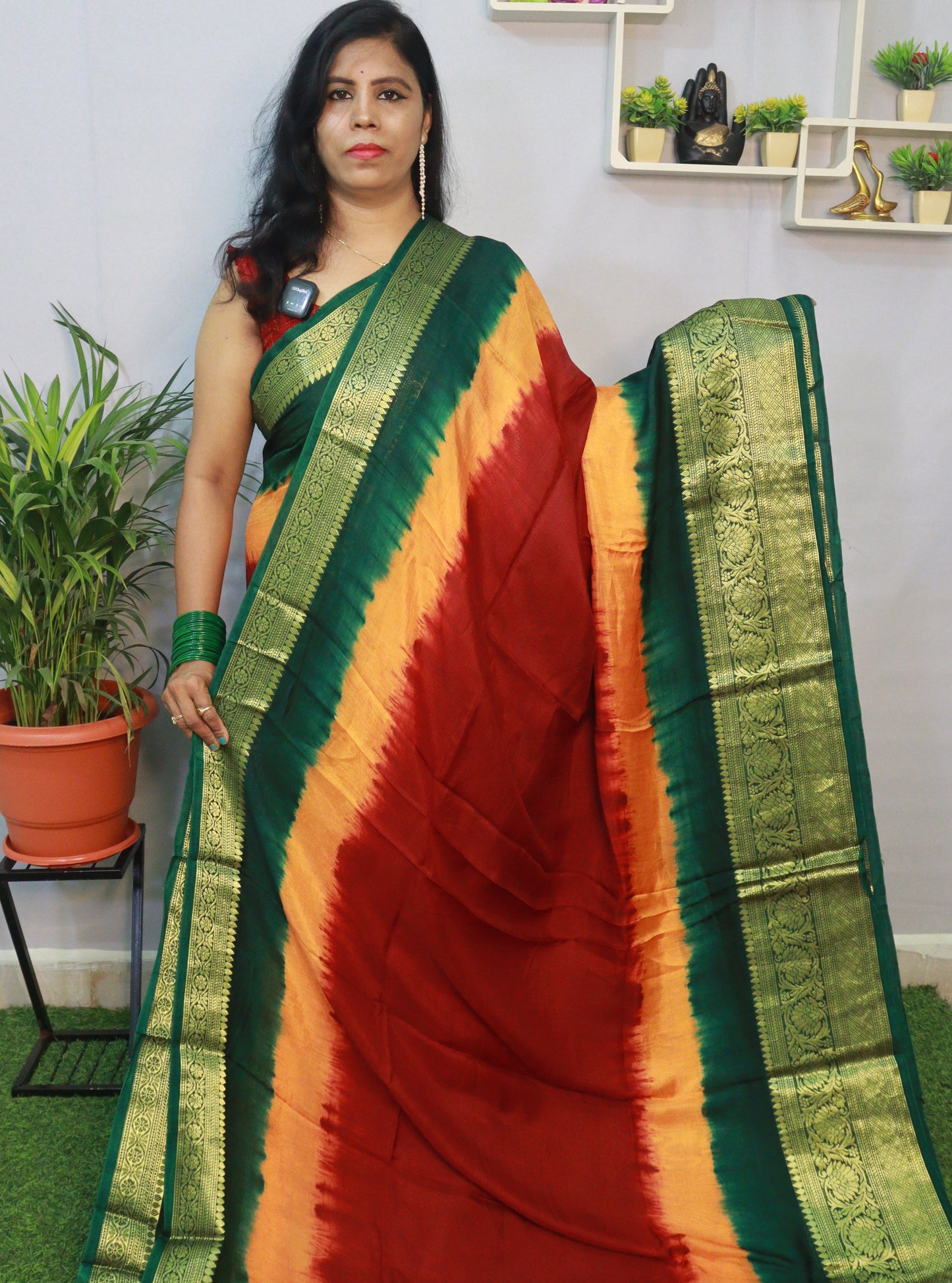 KANCHIVARAM MULTI COLOUR SAREE
