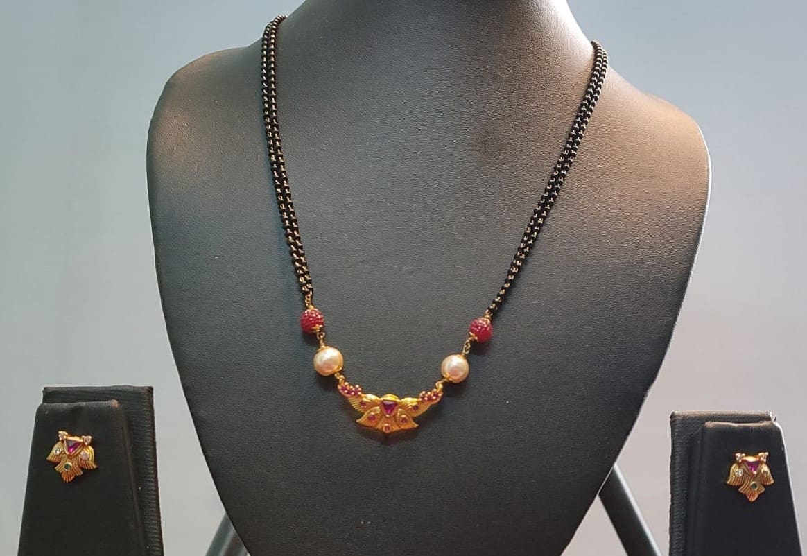 Black beads necklace Set