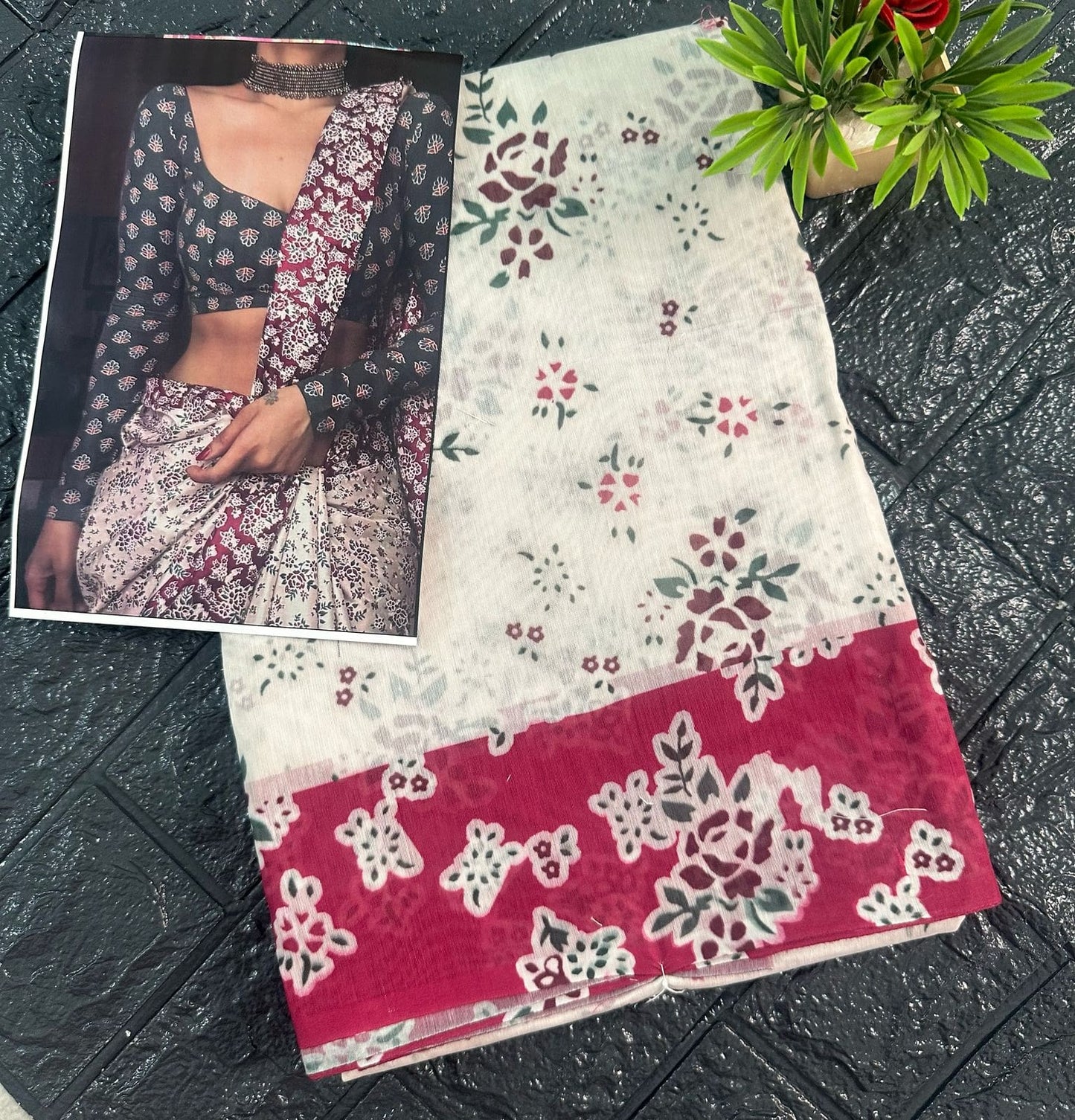 Chanderi silk saree