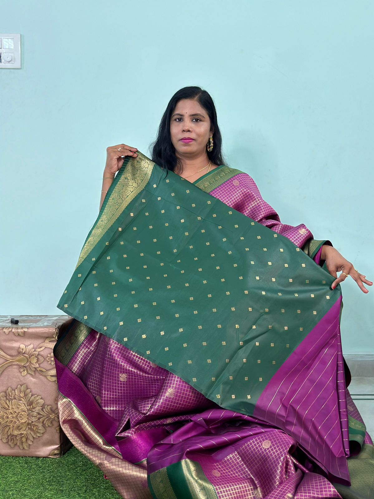 EXCLUISVE RUDRAKSHA PATTU SAREE