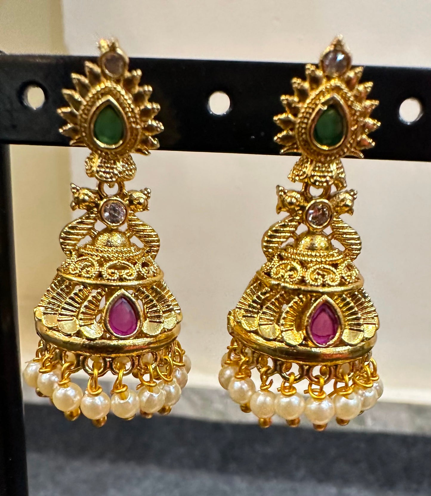 Bell shaped jhumkas