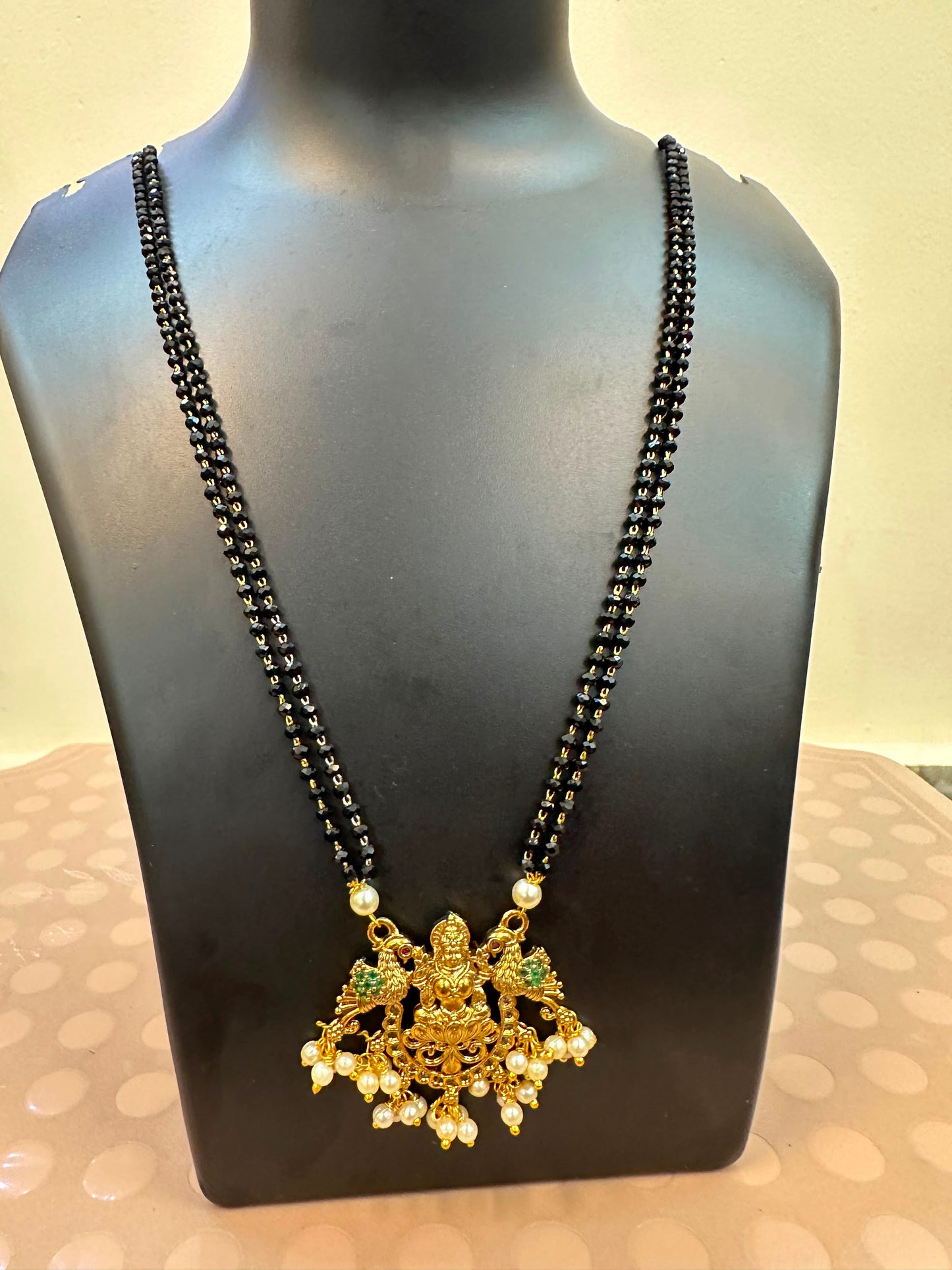 Traditional Lakshmi Devi Nallapusalu Chain