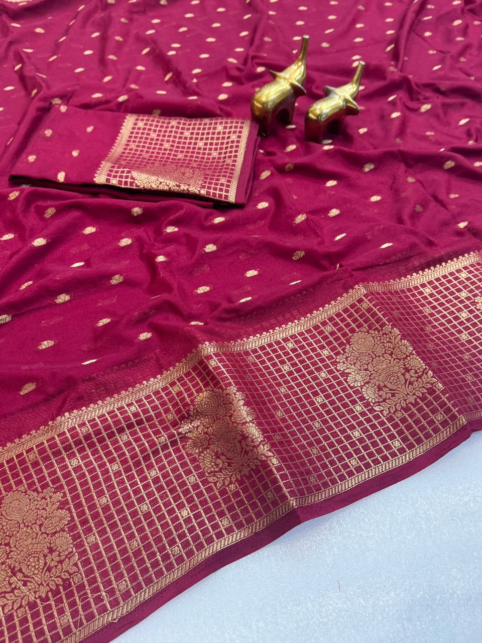 Scarlet Bloom Georgette Saree
