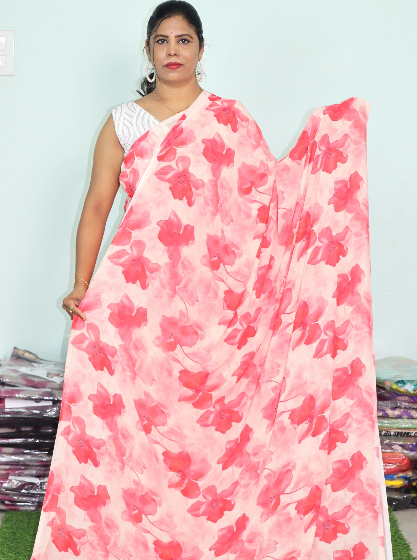 EXCLUISVE GEORGETTE DESIGNER SAREE