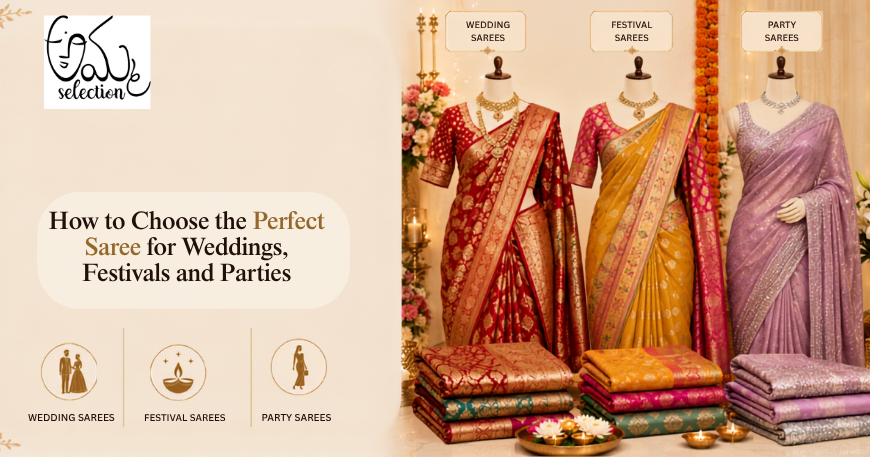 How to Choose the Perfect Saree for Weddings, Festivals and Parties
