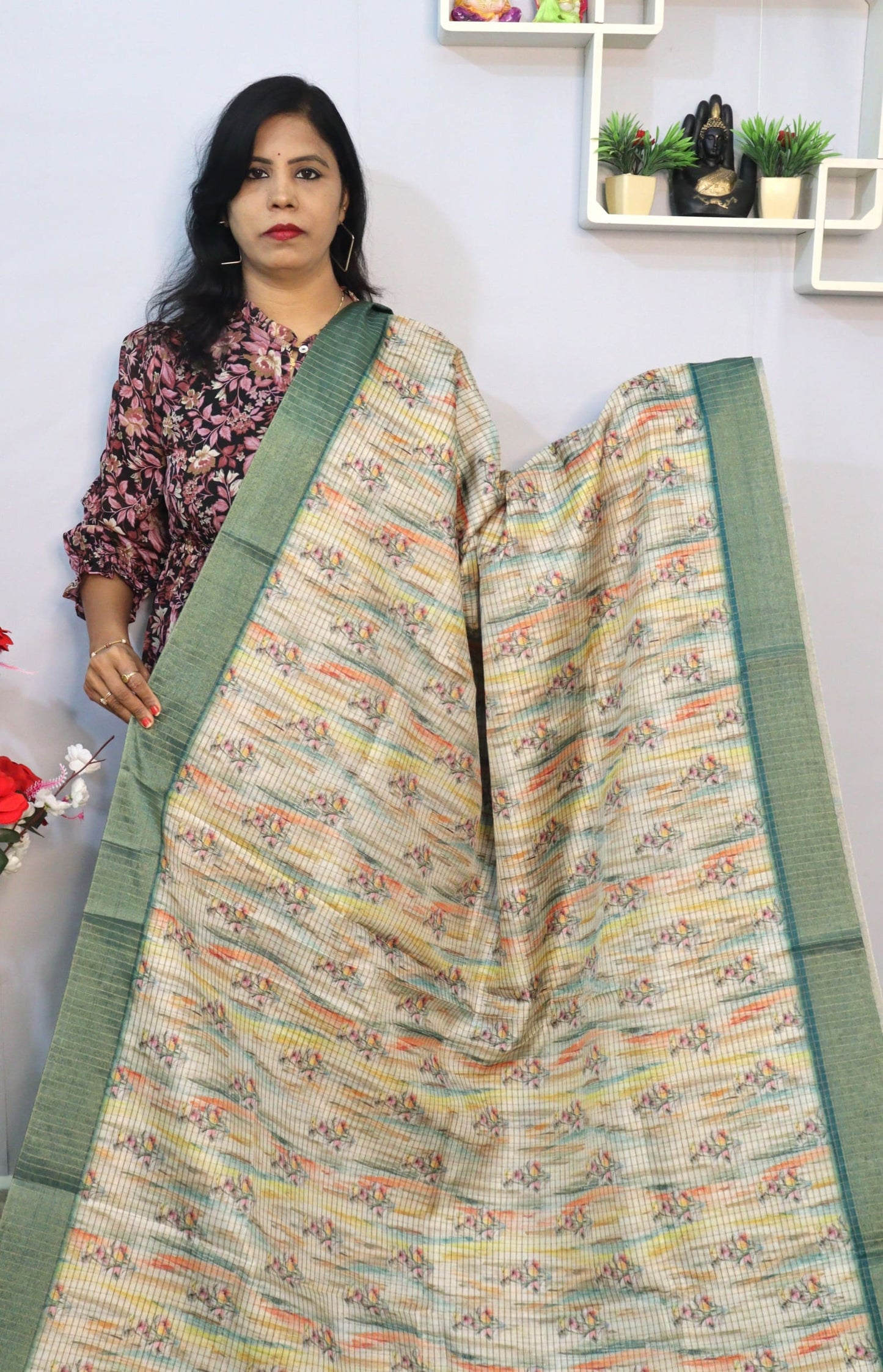 Semi Tusser Silk saree