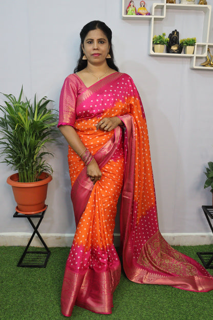 EXCLUSIVE JAIPUR BANDHINI SILK SAREES