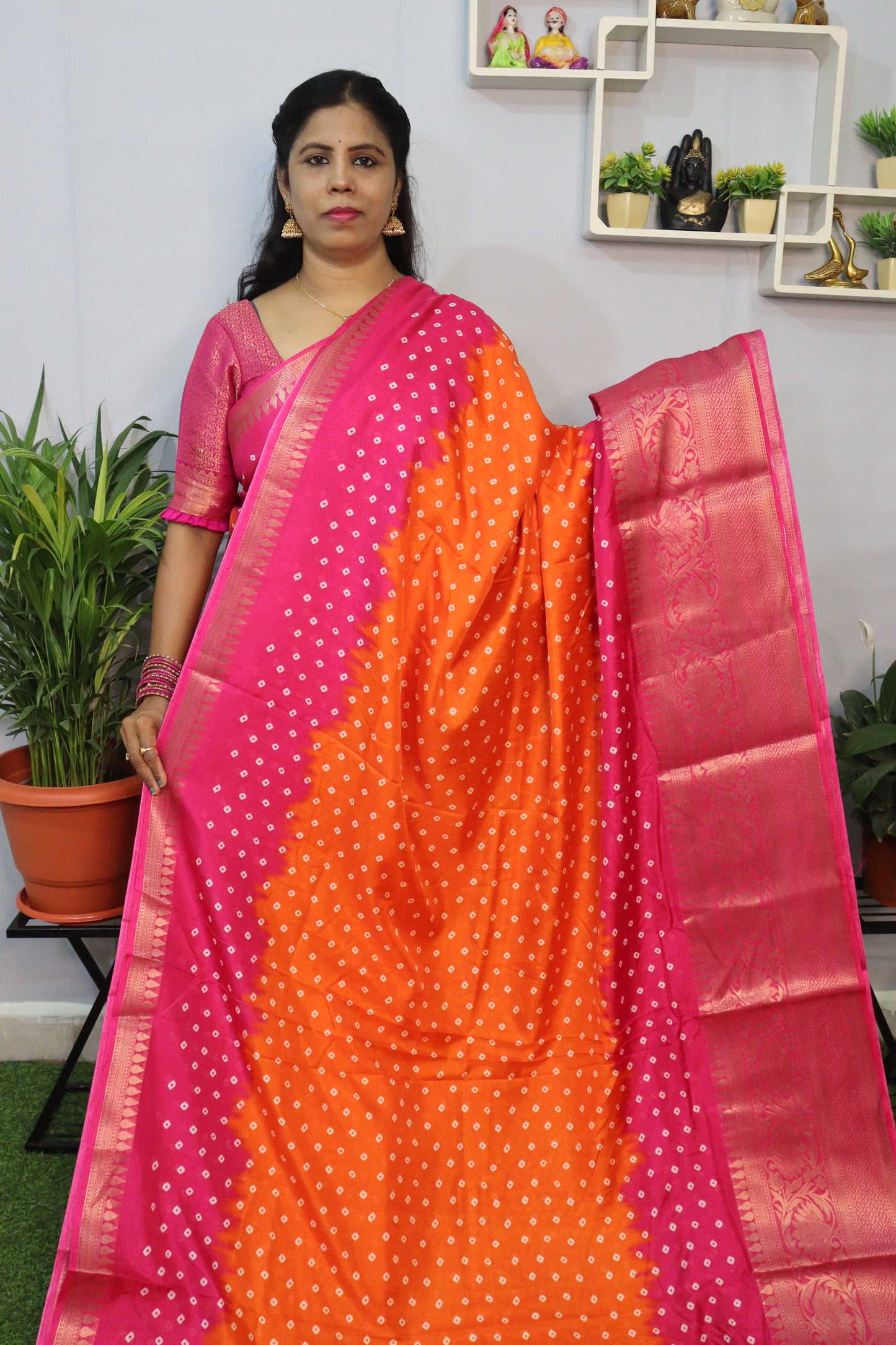 EXCLUSIVE JAIPUR BANDHINI SILK SAREES