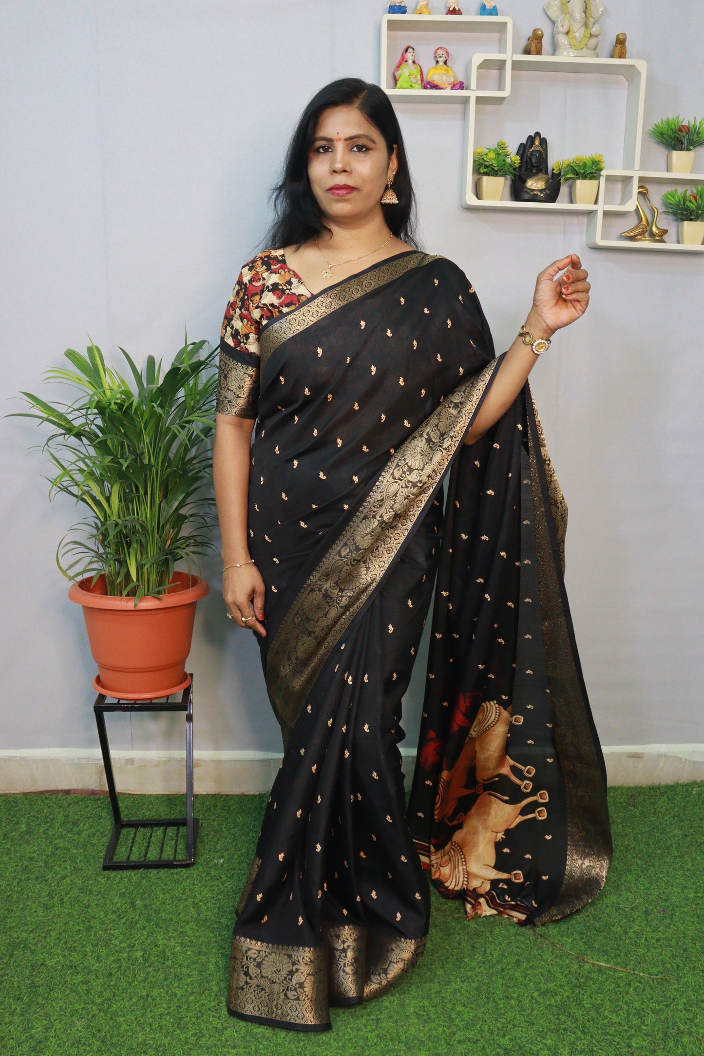 DOLA SILK WITH KANCHI BORDER SAREE