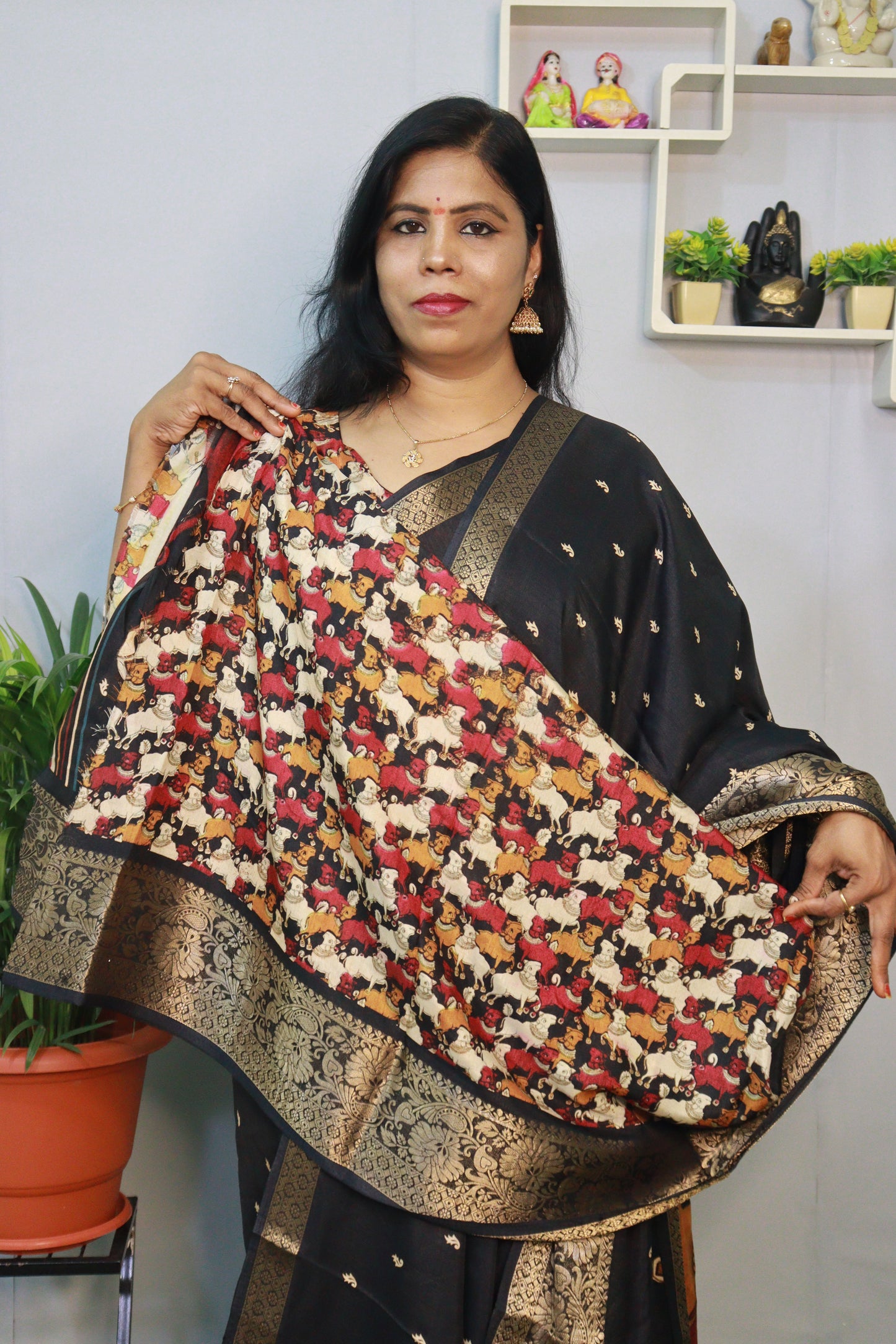 DOLA SILK WITH KANCHI BORDER SAREE
