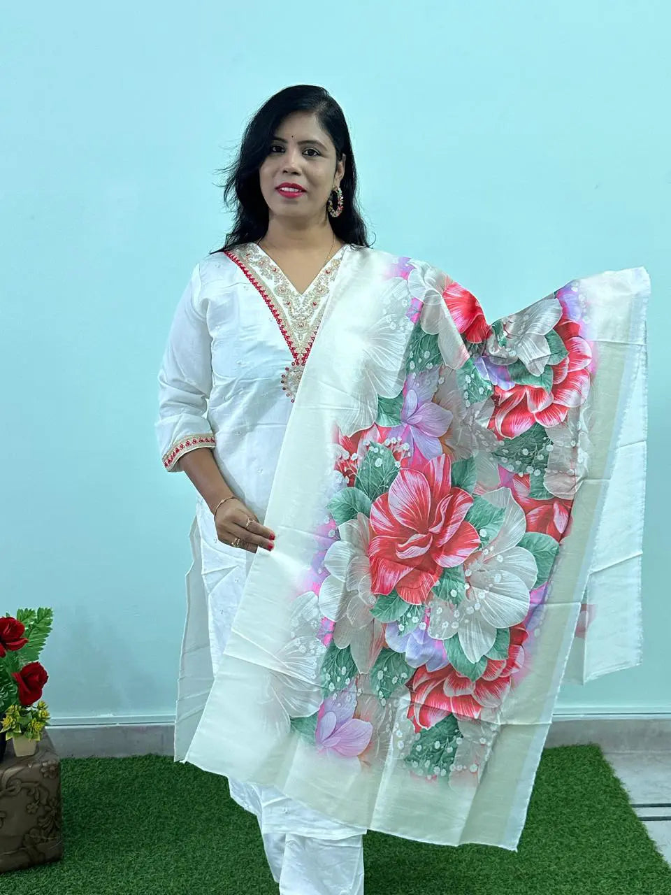 Rashion silk 3Pcs dress