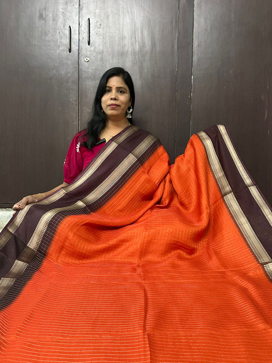 🧡Vintage Model Mashmellow Georgette Saree