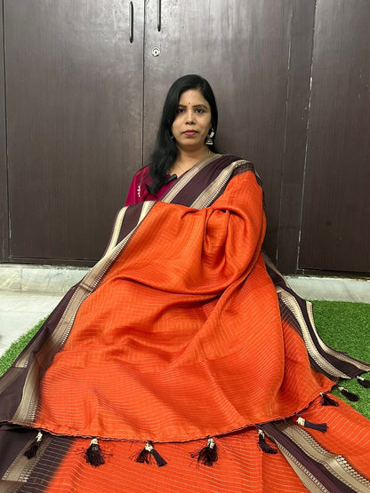 🧡Vintage Model Mashmellow Georgette Saree