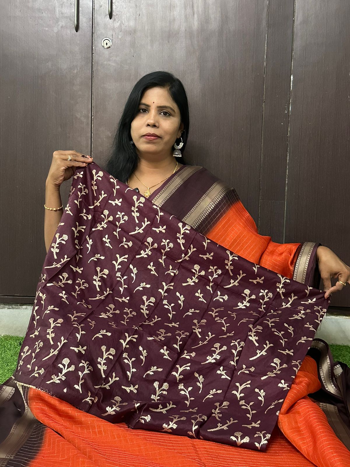 🧡Vintage Model Mashmellow Georgette Saree