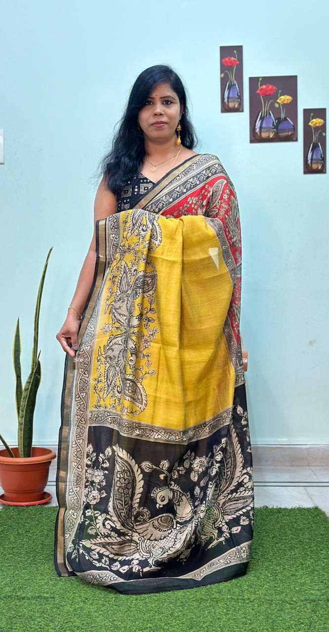 Exclusive Maheshwari Silk Saree💛🖤