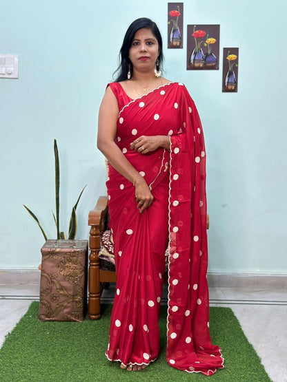 Exclusive Crape Organza Saree❤️