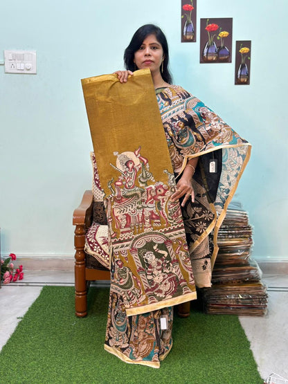 Exclusive Mangalgiri Kalamkari Cotton Saree