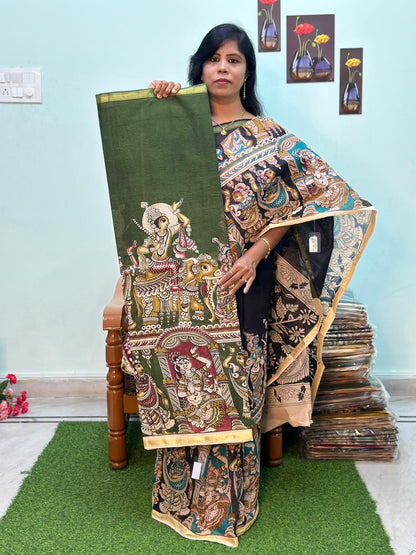 Exclusive Mangalgiri Kalamkari Cotton Saree