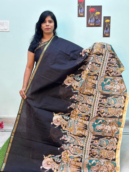 Exclusive Mangalgiri Kalamkari Cotton Saree