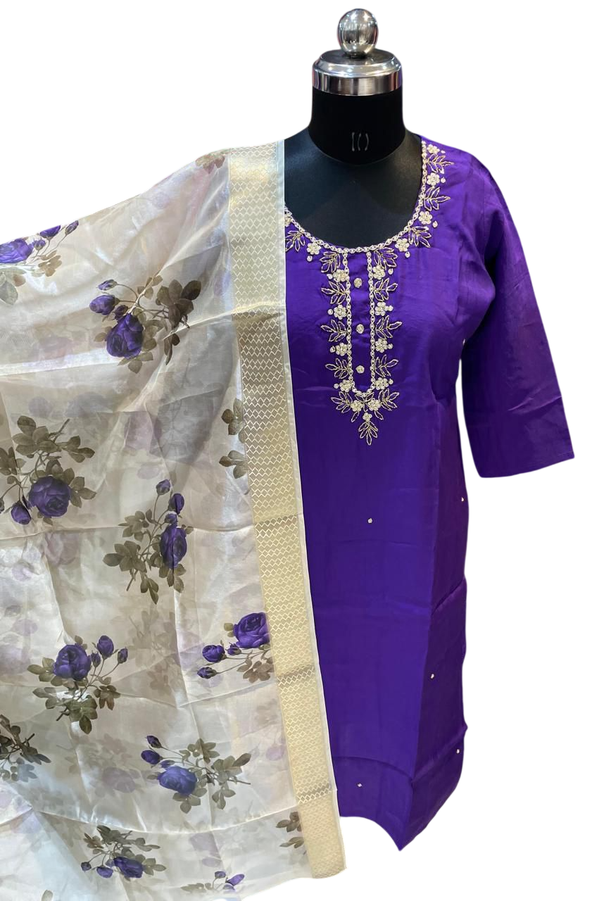 EXCLUSIVE ROMAN SILK 3PSC DRESS SET