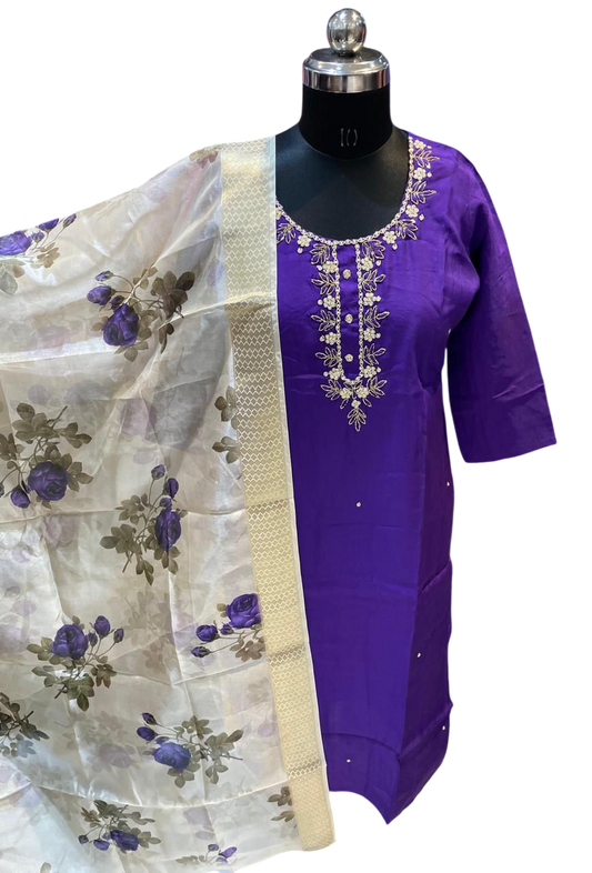 EXCLUSIVE ROMAN SILK 3PSC DRESS SET