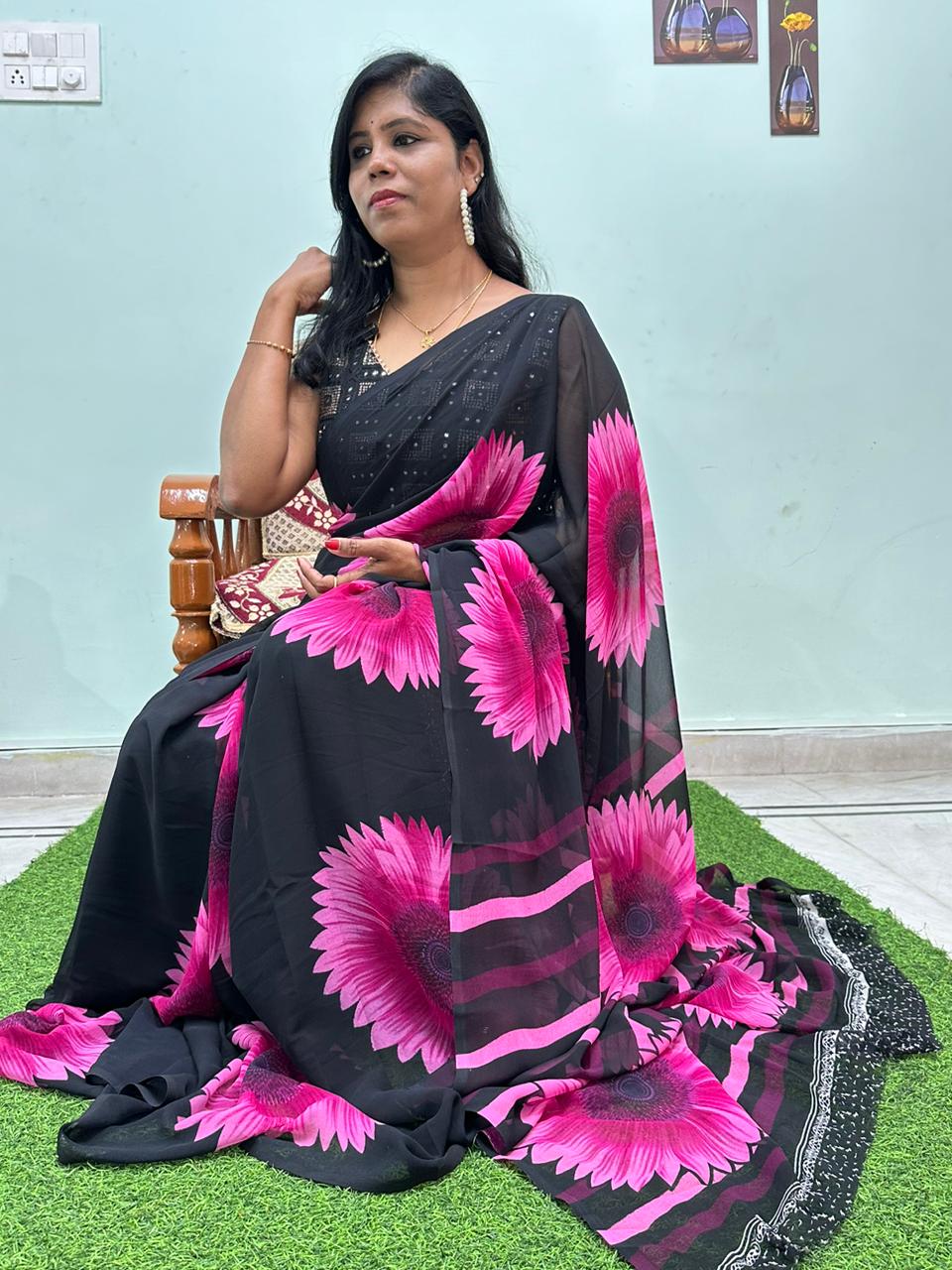 Exclusive Casual Wear Georgette Saree