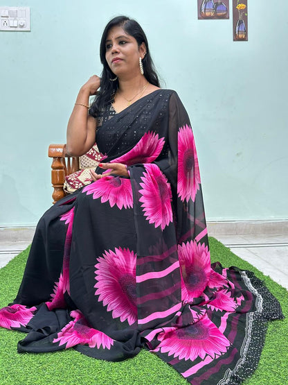 Exclusive Casual Wear Georgette Saree