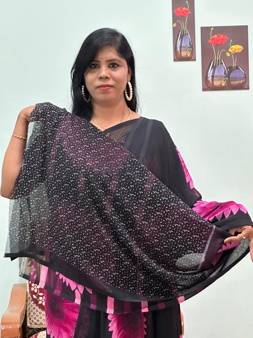 Exclusive Casual Wear Georgette Saree