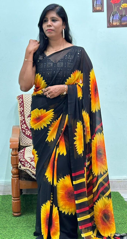 Exclusive Casual Wear Georgette Saree