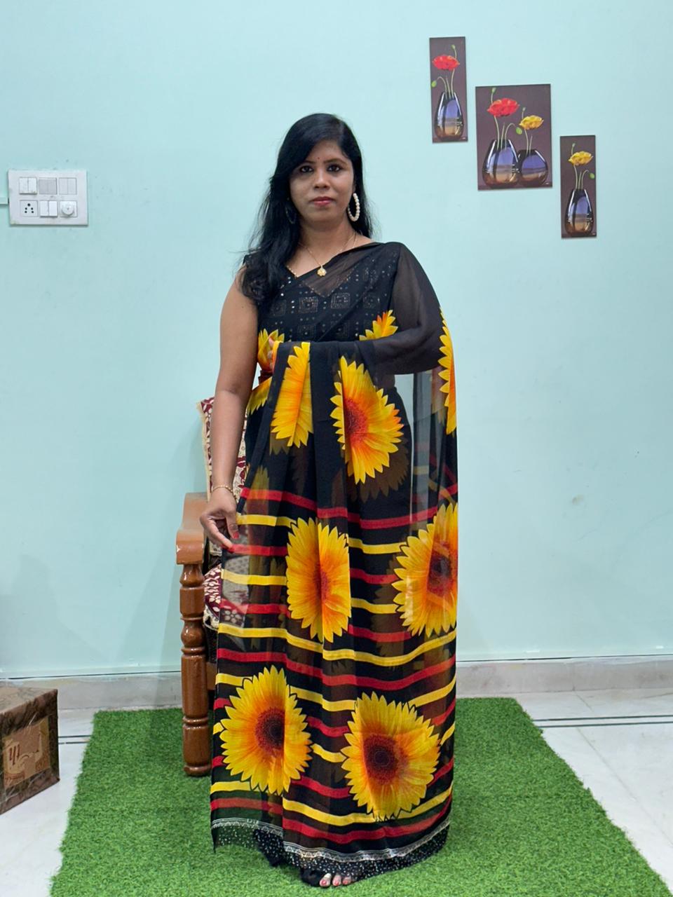 Exclusive Casual Wear Georgette Saree