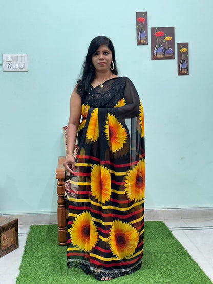 Exclusive Casual Wear Georgette Saree