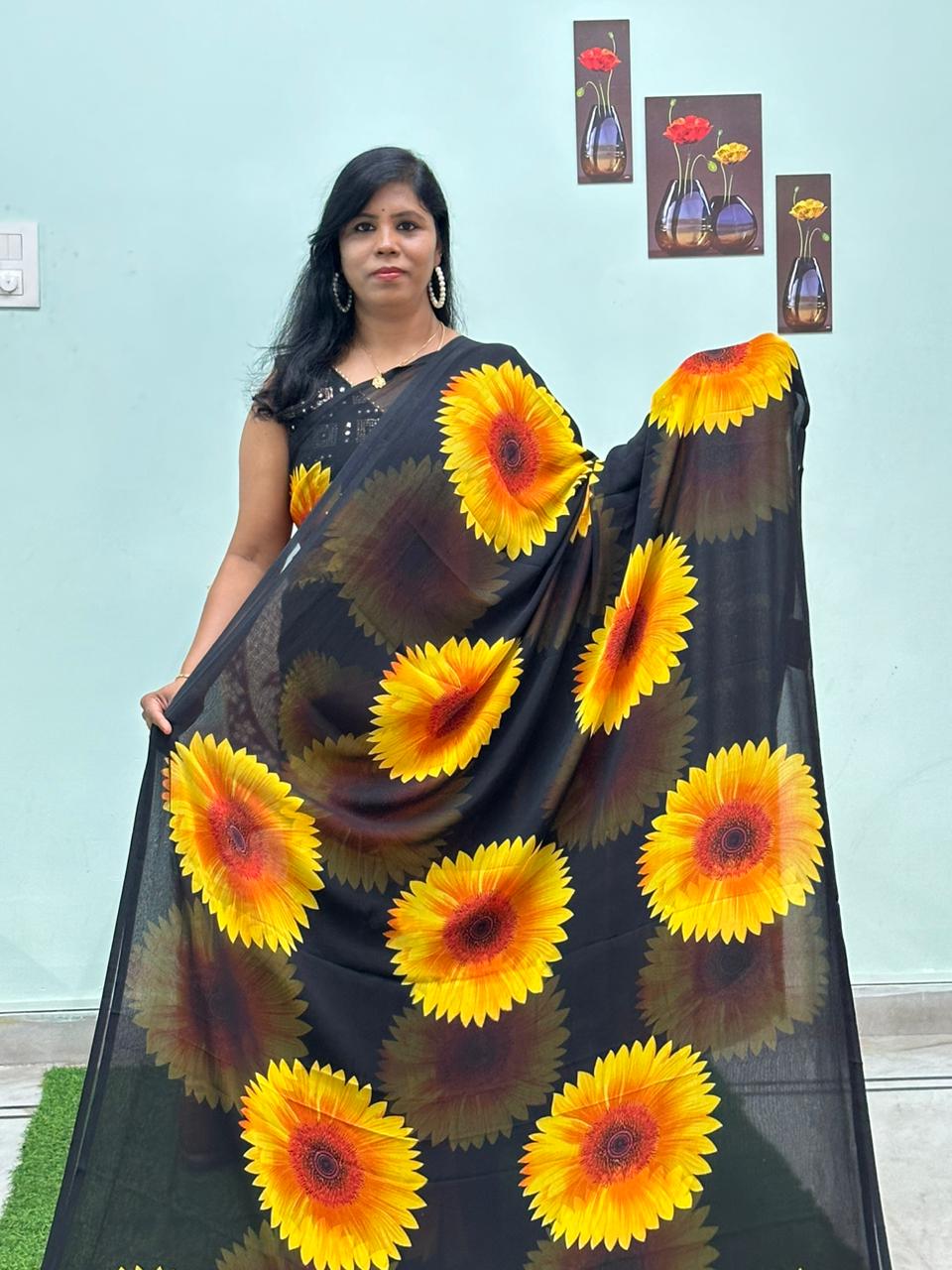 Exclusive Casual Wear Georgette Saree