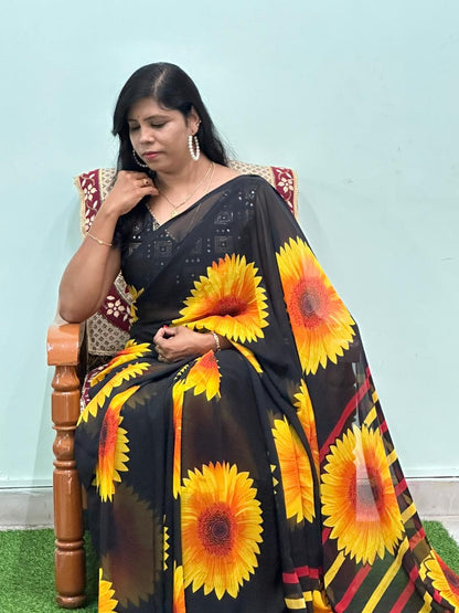 Exclusive Casual Wear Georgette Saree