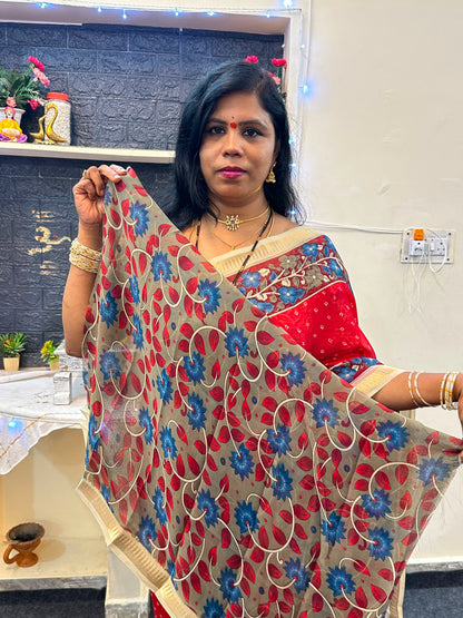 Georgette bandini  kalamkari sarees