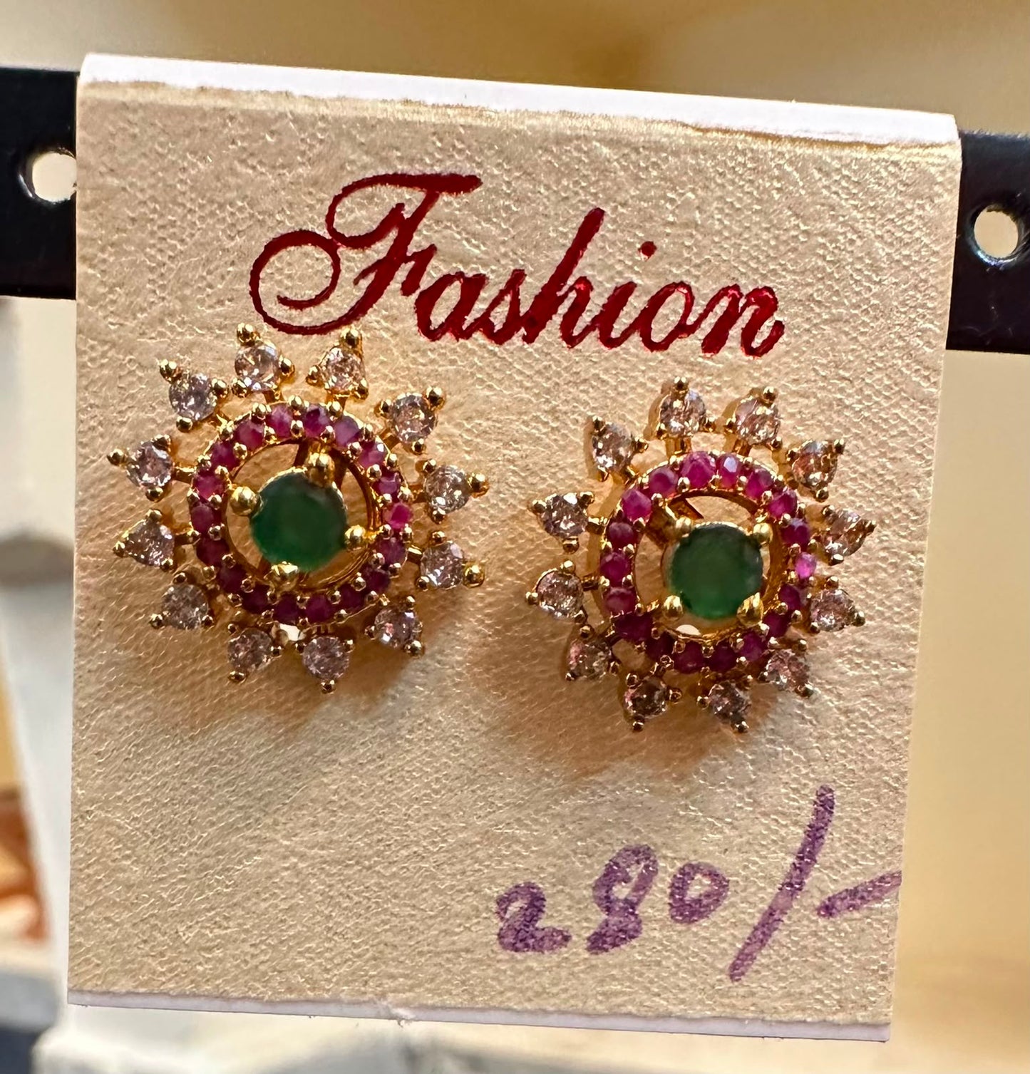 Floral cluster stud earrings