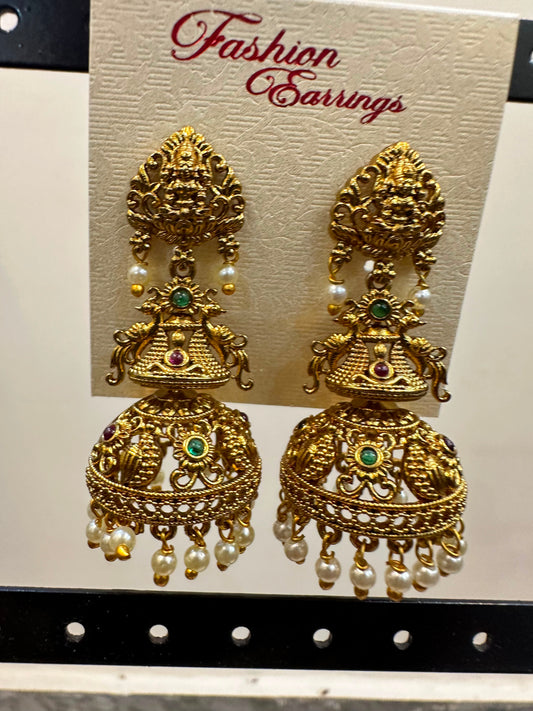 Lakshmi jhumka earrings