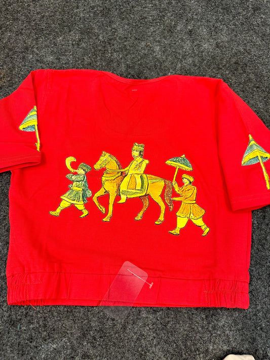 strecheble Kalamkari print Front hooks blouse