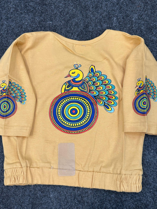 strecheble Kalamkari print Front hooks blouse