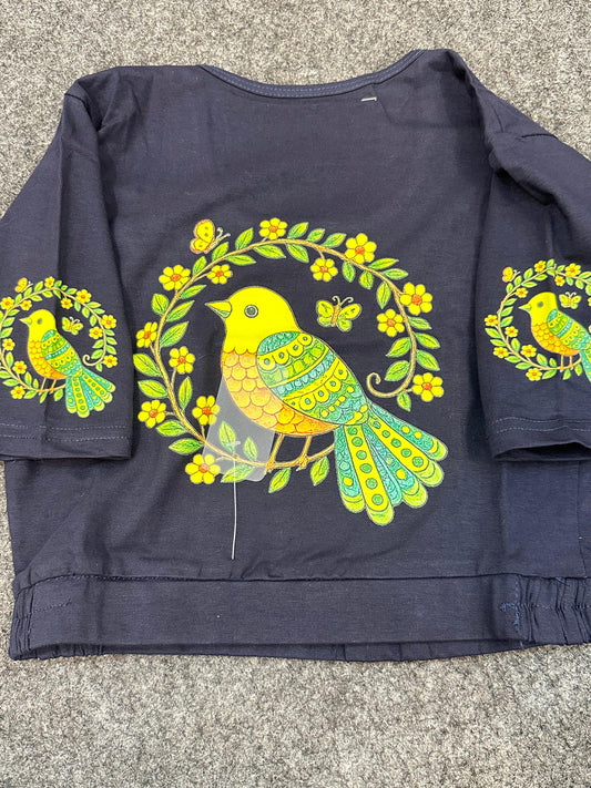 strecheble Kalanmkari print Front hooks blouse