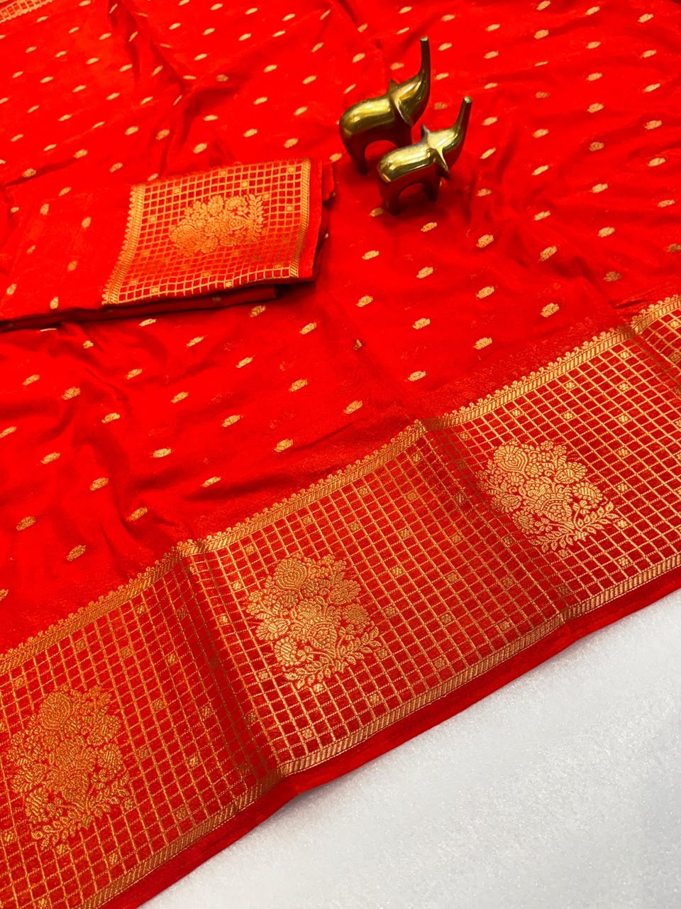 Scarlet Bloom Georgette Saree
