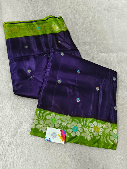 Chinon crape saree