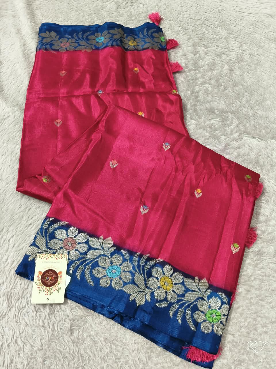 Chinon crape saree