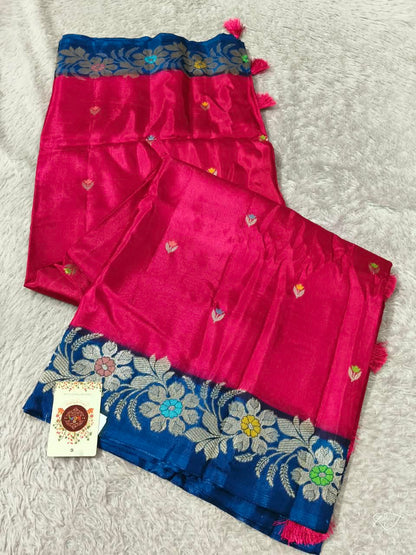 Chinon crape saree