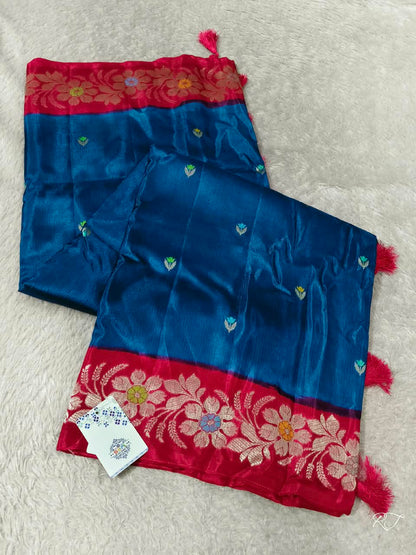 Chinon crape saree