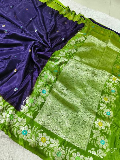 Chinon crape saree