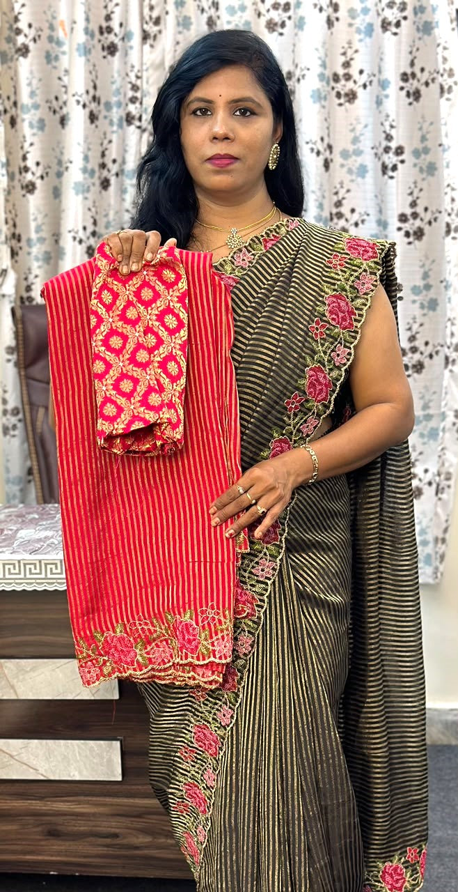 Crunchi Silk Designer sarees